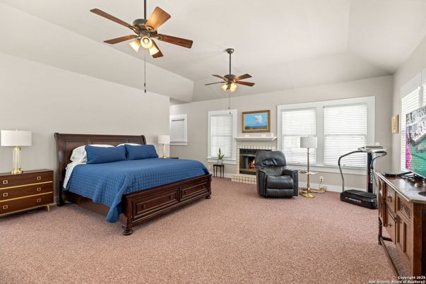 Bedroom, Fireplace, Interior