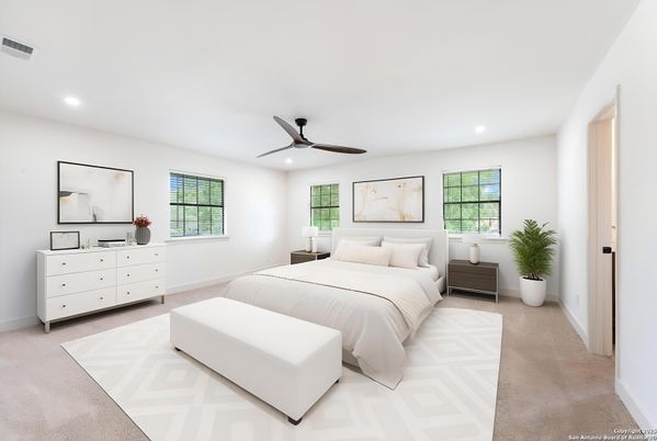 Bedroom, Interior, Recessed Lighting