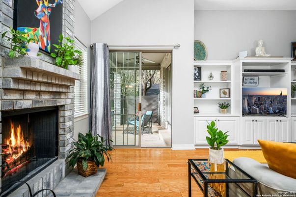 Fireplace, Interior, Wood Texture Flooring