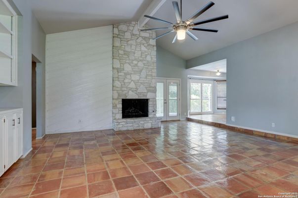 Empty room, Fireplace, Interior, Stone Walls