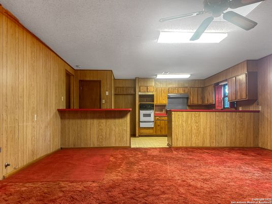 Empty room, Interior, Kitchen, Wooden Walls