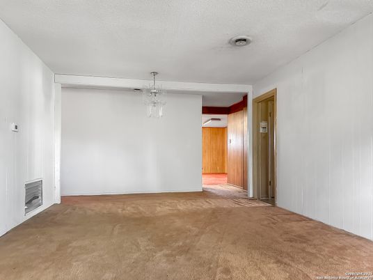 Chandelier, Empty room, Interior