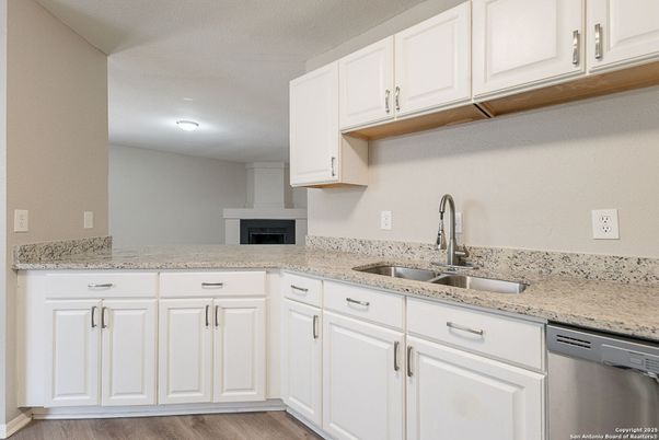 Fireplace, Interior, Kitchen, Wood Texture Flooring