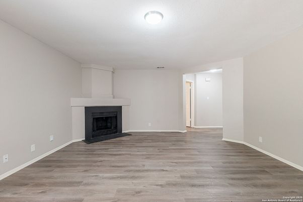 Empty room, Fireplace, Interior, Wood Texture Flooring