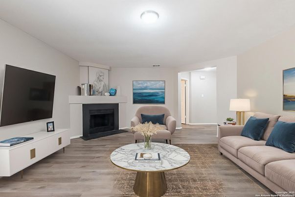 Fireplace, Interior, Living room, Wood Texture Flooring