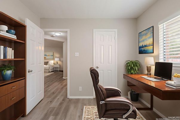 Bedroom, Home Office, Interior, Wood Texture Flooring