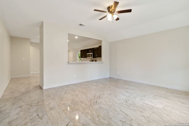 Empty room, Interior, Marble, Recessed Lighting