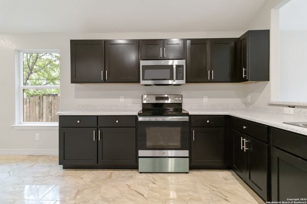 Interior, Kitchen, Marble, Stainless Steel Appliances