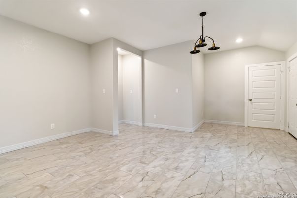 Empty room, Interior, Marble, Pendant Lights, Recessed Lighting