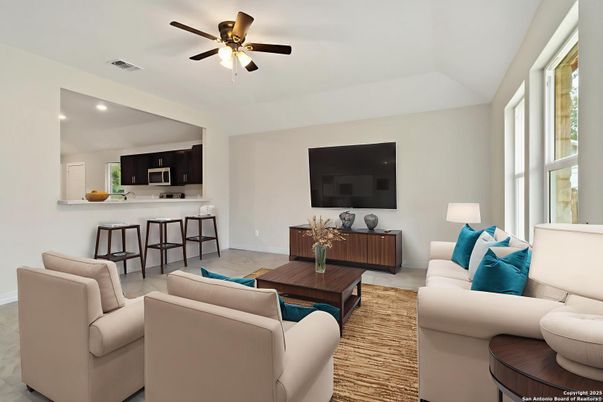 Interior, Kitchen, Living room, Recessed Lighting