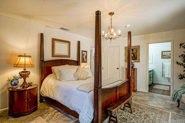 Bedroom, Chandelier, Interior, Wood Texture Flooring