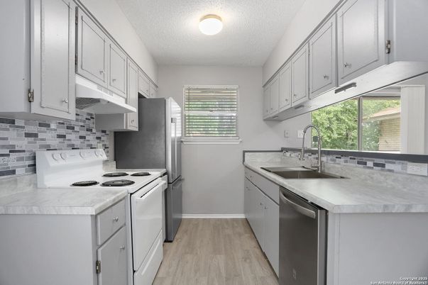 Interior, Kitchen, Wood Texture Flooring