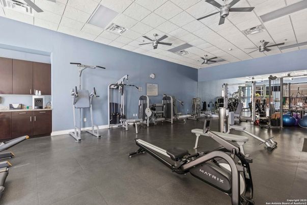 Fitness Equipment, Gym, Interior, Recessed Lighting