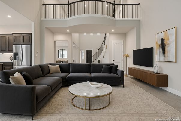 Interior, Living room, Recessed Lighting