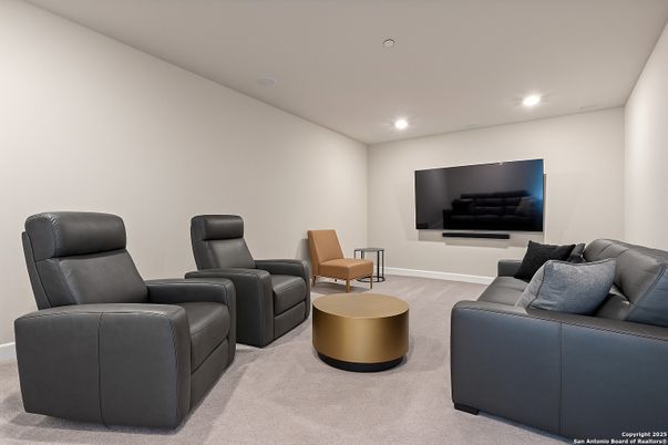 Interior, Living room, Recessed Lighting, Theatre Room