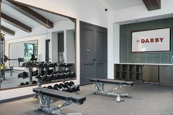 Fitness Equipment, Interior, Recessed Lighting, Wooden Beams