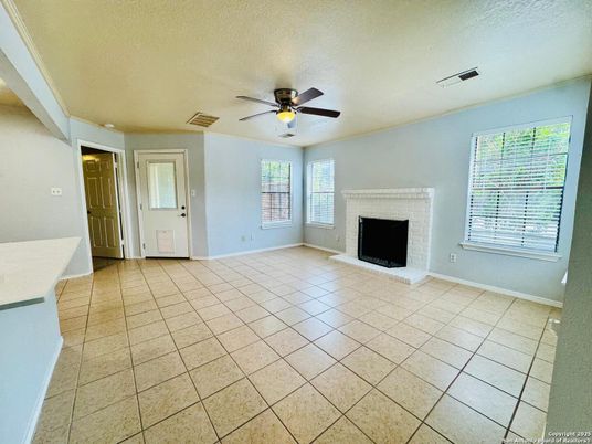 Empty room, Fireplace, Interior