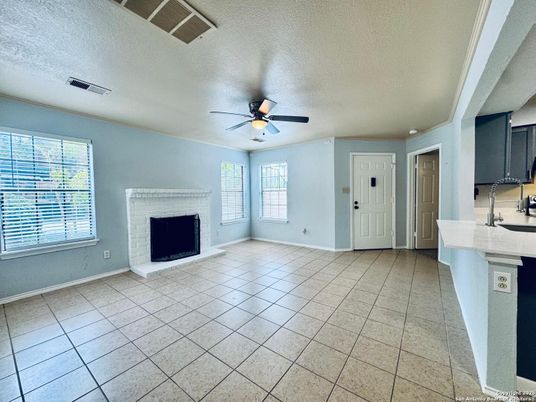 Empty room, Fireplace, Interior