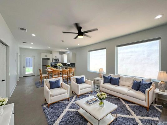 Dining room, Interior, Kitchen, Living room, Recessed Lighting, Stainless Steel Appliances
