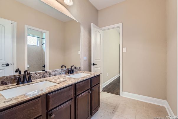Bathroom, Dual Sink Vanities, Interior, Wood Texture Flooring