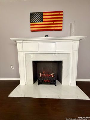 Fireplace, Interior, Marble, Wood Texture Flooring