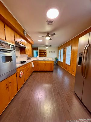Interior, Kitchen, Wood Texture Flooring