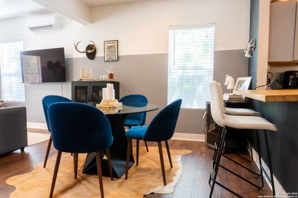 Dining room, Interior, Wood Texture Flooring