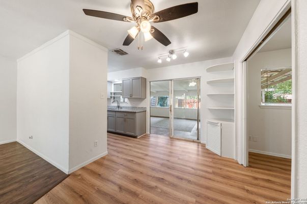 Empty room, Interior, Kitchen, Wood Texture Flooring