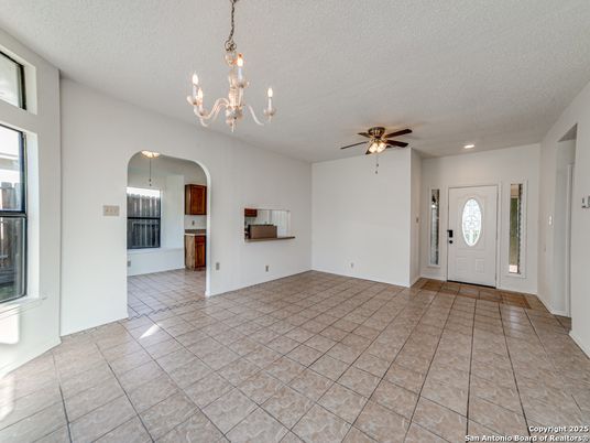 Chandelier, Empty room, Interior, Kitchen, Recessed Lighting
