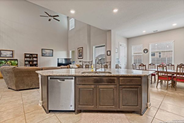 Dining room, Interior, Kitchen, Living room, Recessed Lighting