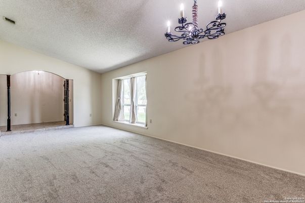 Chandelier, Empty room, Interior