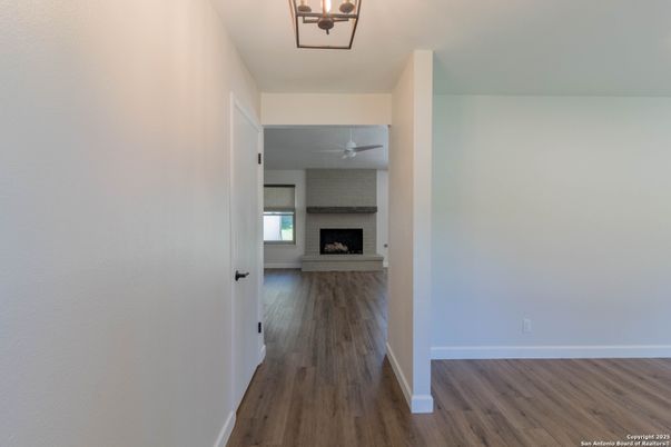 Fireplace, Interior, Wood Texture Flooring