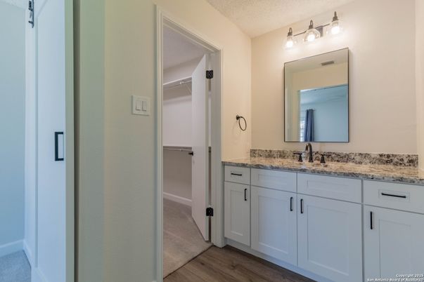 Bathroom, Dual Sink Vanities, Interior, Wood Texture Flooring