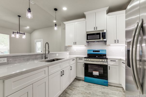 Interior, Kitchen, Pendant Lights, Recessed Lighting, Stainless Steel Appliances