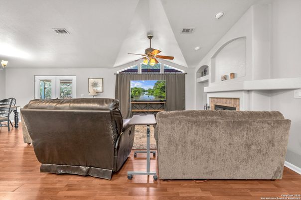 Fireplace, Interior, Living room, Wood Texture Flooring