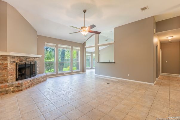 Empty room, Fireplace, Interior