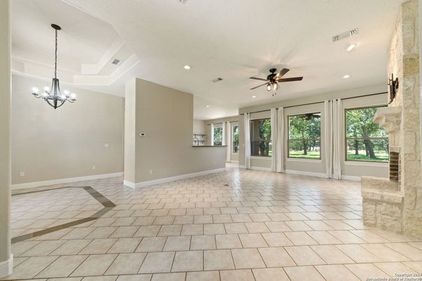 Chandelier, Empty room, Interior, Recessed Lighting