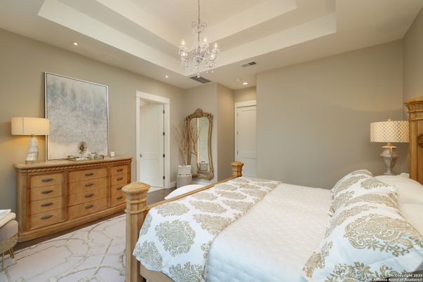 Bedroom, Chandelier, Interior, Recessed Lighting