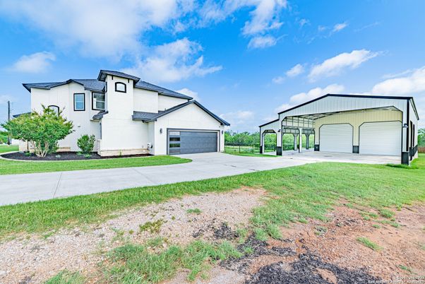 Attached, Backyard, Detached Garage, Exterior, Facade, Spanish Mediterranean