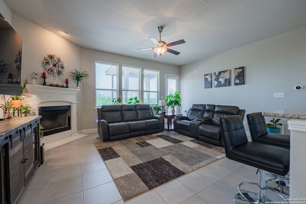 Fireplace, Interior, Living room, Recessed Lighting