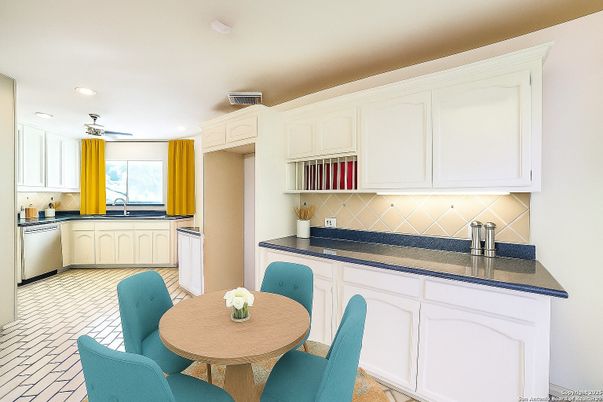 Dining room, Interior, Kitchen, Recessed Lighting