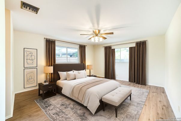 Bedroom, Interior, Wood Texture Flooring
