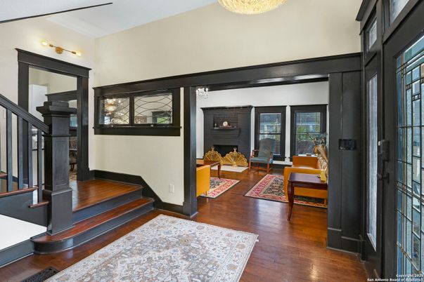 Fireplace, Interior, Wood Texture Flooring