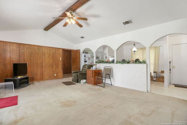 Interior, Living room, Wooden Beams, Wooden Walls