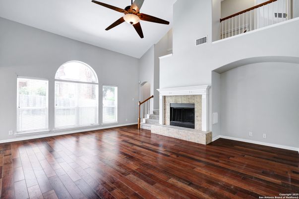 Fireplace, Interior, Wood Texture Flooring