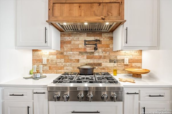 Interior, Kitchen, Stainless Steel Appliances, Stone Walls