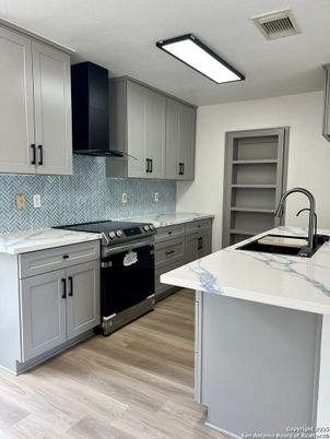 Interior, Kitchen, Wood Texture Flooring