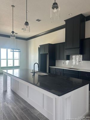 Interior, Kitchen, Pendant Lights, Wood Texture Flooring