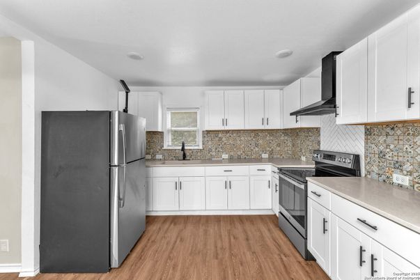 Interior, Kitchen, Wood Texture Flooring