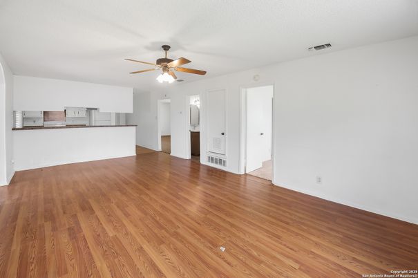 Empty room, Interior, Kitchen, Wood Texture Flooring
